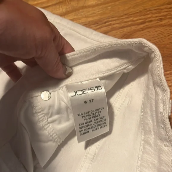 Joe’s Jeans- Cuffed Jean Shorts - White - 27" - Picture 3 of 5